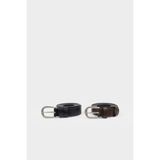 DeFacto Erkek Oval Toka Suni Deri 2'li Klasik Kemer G4440AXNS - 100 cm - Çok Renkli-KR1