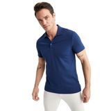DeFacto Erkek Slim Fit Polo Yaka Basic Kısa Kollu Tişört, Lacivert , M