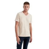 DeFacto Erkek Slim Fit V Yaka Tişört, Açık Bej, S