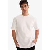 DeFacto Erkek T-shirt B6494AX/WT34 WHITE