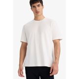 DeFacto Erkek T-shirt E7961AX/WT32 OFF WHITE