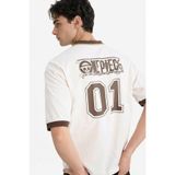 DeFacto Erkek T-shirt F8134AX/ER105 ECRU