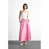 Defacto Esnek Belli Cepli Maxi Etek F7897ax25smpn113 Pembe