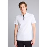 DeFacto Esnek Kırışmaz Slim Fit Polo Yaka Tişört, L, F9896AX26SP, Beyaz-WT34, Erkek