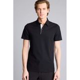 DeFacto Esnek Kırışmaz Slim Fit Polo Yaka Tişört, L, F9896AX26SP, Siyah-BK81, Erkek