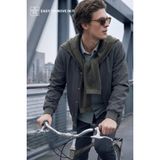 DeFacto Esnek Slim Fit Kolej Yaka Mont, M, Esnek Slim Fit Kolej Yaka Mont, Haki-KH401, Erkek