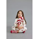 Defacto F0639a5er233 Ekru Kız Bebek Yılbaşı Temalı Pijama Takımı Uzun Kollu Üst Uzun Alt