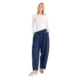 DeFacto F3375AX25AU NV241 Lacivert Baggy Fit Normal Bel Kadın Pantolon