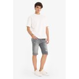 DeFacto F4692AX25SM Gri-NM18 Erkek Slim Fit Dar Kesim Jean Bermuda Şort