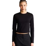 DeFacto F9087AX26SP BK81 Siyah Slim Fit Bisiklet Yaka Sporcu Uzun Kollu Kadın Tişört