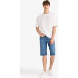 DeFacto F9890AX25SM Mavi-NM28 Erkek Regular Fit Jean Bermuda Şort
