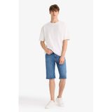DeFacto F9890AX25SM Mavi-NM28 Erkek Regular Fit Jean Bermuda Şort