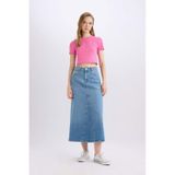 Defacto Fashion Fit Cepli Maxi Jean Etek D4422AX24AUNM28 Mavi