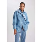 Defacto Fashion Fit Jean Gömlek B2391AX23HSNM28 Mavi