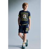 DeFacto Fenerbahçe %100 Pamuk Oversize Şort Erkek Çocuk H8000A826HS - 3 - 4 Yaş - İndigo