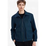 DeFacto Fermuarlı Cepli Mont Lacivert, XL, E9978AX25WN, Lacivert-NV164, Erkek