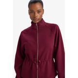 DeFacto Fermuarlı Modal Hırka Bordo, XL, G4368AX25WN, Bordo-BR170, Kadın