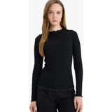 DeFacto Fitilli Kaşkorse Tişört Tunik E9540AX26SP - Siyah-BK27 - XL