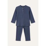 DeFacto Fitilli Kaşkorse Uzun Kollu Pijama Üstü Uzun Pijama Altı 2'li Pijama Takımı Erkek Bebek I1314A526AU