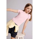DeFacto Fitilli Kaşkorse Zımba Detaylı Tişört Kız Çocuk H0066A826SM - Pembe-PN427 - 7 - 8 Yaş