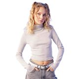 DeFacto Fitted Balıkçı Yaka Fitilli Kaşkorse Uzun Kollu Basic Tişört, XS, B6783AX23WN, Gri-GR210, Kadın