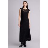 DeFacto Fitted Bisiklet Yaka Dantel Kolsuz Maxi Elbise F8114AX25AU