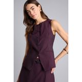 DeFacto Fitted Bisiklet Yaka Yelek, 36, Fitted Bisiklet Yaka Yelek, Bordo-BR455, Kadın