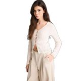 DeFacto Fitted Düğmeli Bluz, XL, H1720AX26SP, Ekru-ER118, Kadın