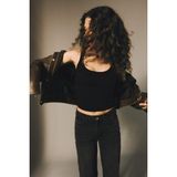 DeFacto Fitted Fitilli Kaşkorse Atlet F7818AX26SP - Siyah-BK81 - XL