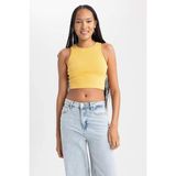 DeFacto Fitted Halter Yaka Atlet B0658AXNS - XL - Sarı-YL79