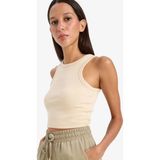 DeFacto Fitted Halter Yaka Fitilli Kaşkorse Atlet U0357AZ25SM - Bej-BG286