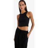 DeFacto Fitted Halter Yaka Fitilli Kaşkorse Atlet U0357AZ25SM - Siyah-BK81