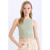 DeFacto Fitted Halter Yaka Fitilli Kaşkorse Atlet U0357AZ25SM - Yeşil-GN1135 - XL