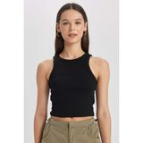 DeFacto Fitted Halter Yaka Fitilli Kaşkorse Basic Atlet U0357AZ24SM - Siyah-BK81