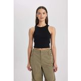 DeFacto Fitted Halter Yaka Fitilli Kaşkorse Basic Atlet U0357AZ24SMBK81
