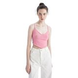 DeFacto Fitted Kalp Yaka Askılı Kırmızı Atlet Pembe XS