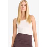 DeFacto Fitted Kare Yaka Fitilli Kaşkorse Atlet G1611AX25AU - Beyaz-WT32 - XL