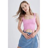 DeFacto Fitted Korse Görünümlü Fitilli Kaşkorse Atlet, XL, A8762AX23SM, Pembe-PN179, Erkek