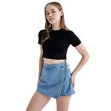 DeFacto Fitted Pamuklu Kısa Kollu Tişört, L, TYC5KFT4WN169231292766125, Siyah-BK81, Kadın