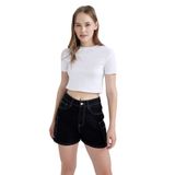 DeFacto Fitted Pamuklu Kısa Kollu Tişört, XL, B0688AX23SM, Beyaz-WT34, Kadın
