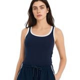 DeFacto Fitted U Yaka Ribana Kadın Atlet, M, G8077AX26SP, Lacivert