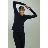 DeFacto Fitted Ultra Soft Fermuarlı Hırka, XL, B3985AX26SP, Siyah, kadın