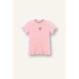 DeFacto Fiyonk İşlemeli Fitilli Kaşkorse Tişört Kız Bebek, 2/3 Yaş (98cm), B7544A526SM, Pembe, Kız bebek