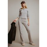 DeFacto Flare Fit Ribana Pantolon, L, E0628AX25AU, Gri, Kadın