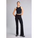 DeFacto Flare Fit Ribana Pantolon, XS, E0628AX26SP, Siyah, Kadın