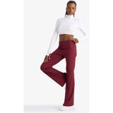 DeFacto Flare Fit Toparlayıcı Yüksek Bel İspanyol Paça Standart Boy Ribana Sporcu Pantolon F5040AX25WN - XL - Bordo-BR170