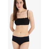 DeFacto Floral Kapsız Dantelli Bra Sütyen, S, E5295AX25SP, Siyah-BK81, Kadın