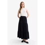 Defacto G0196axbk81 Siyah A Kesim Maxi Etek