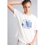 Defacto G0714axer105 Ekru Nba Wordmark Relax Fıt Tişört