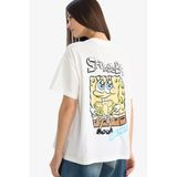 Defacto G0847axwt32 Beyaz Spongebob Oversıze Sırt Baskılı Tişört